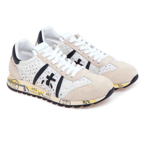 Sneaker Premiata Lucy in camoscio e tessuto forato - 2