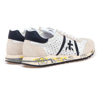 Sneaker Premiata Lucy in camoscio e tessuto forato - 3