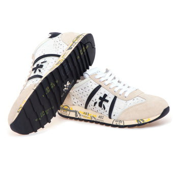 Sneaker Premiata Lucy in camoscio e tessuto forato - 4