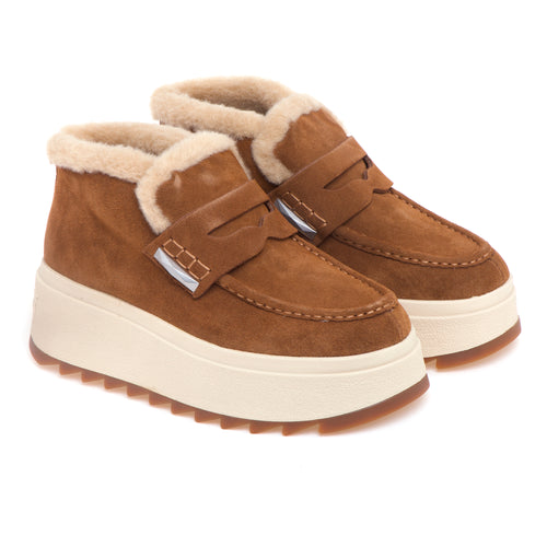 Mocassino alto ASH in camoscio con platform in gomma - 2