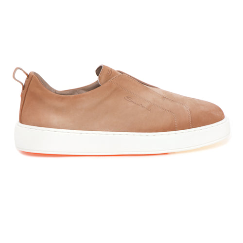 Sneaker Santoni slip-on in nabuck anticato