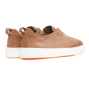 Sneaker Santoni slip-on in nabuck anticato - 3