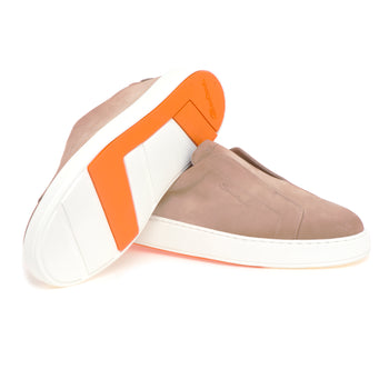 Sneaker Santoni slip-on in nabuck anticato - 4