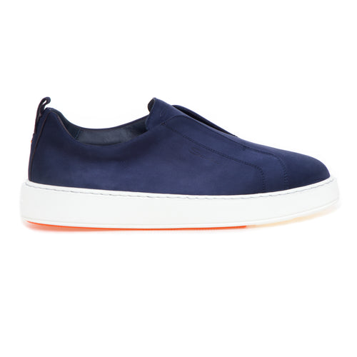 Sneaker Santoni slip-on in nabuck anticato