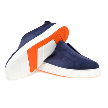 Sneaker Santoni slip-on in nabuck anticato - 3