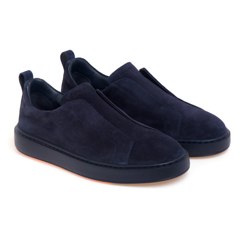 Sneaker slip-on Santoni in camoscio con suola tono su tono - 2