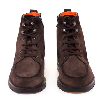 Polacco Santoni in camoscio con suola in gomma - 5