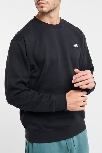 Felpa New Balance in cotone felpato con logo ricamato - 5
