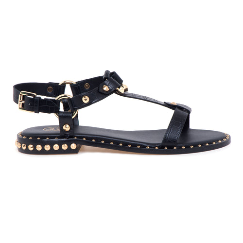 Sandalo basso Ash Patsy in pelle stampa cocco con borchie
