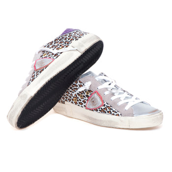 Sneaker Philippe Model Prsx in pelle laminata con lato maculato - 4