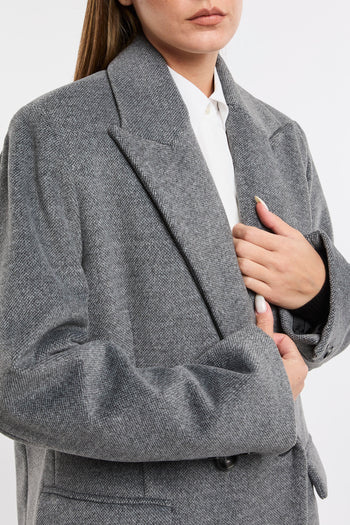 Cappotto lungo doppio petto Kaos Jeans in misto viscosa - 8