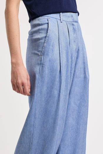 Pantalone Kaos wide-leg in misto lino - 4