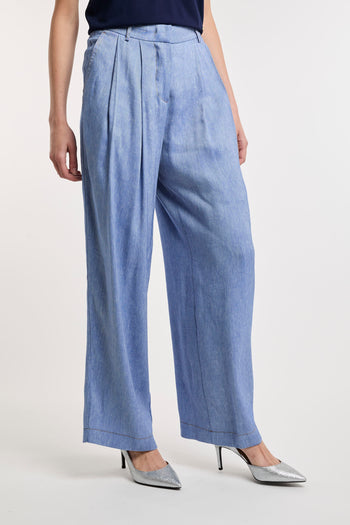 Pantalone Kaos wide-leg in misto lino - 5