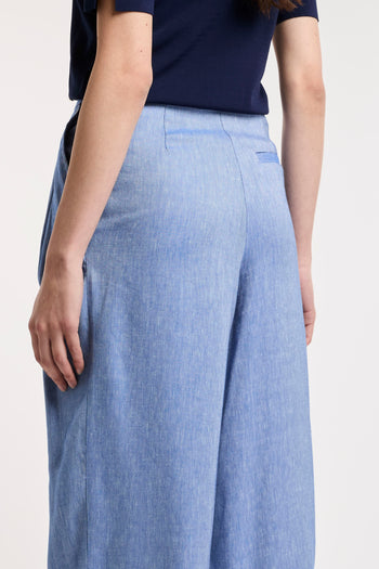 Pantalone Kaos wide-leg in misto lino - 8