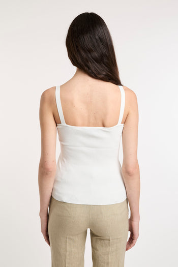 Top Kaos a coste con accessorio piercing - 5