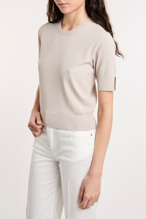 T-shirt Kaos a girocollo in filato misto viscosa