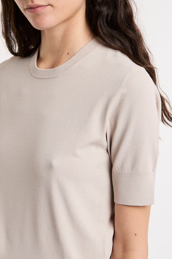 T-shirt Kaos a girocollo in filato misto viscosa - 4