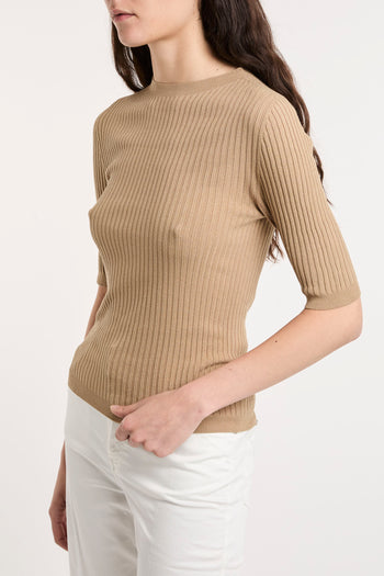 Maglia Kaos maniche corte in viscosa a costine - 3