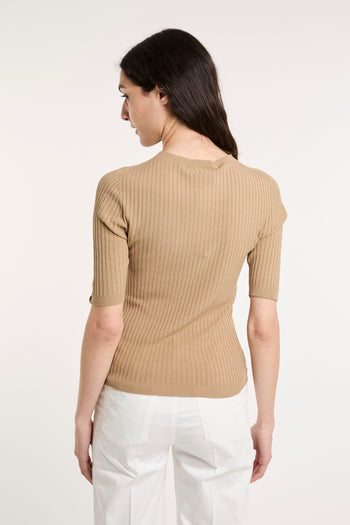 Maglia Kaos maniche corte in viscosa a costine - 5