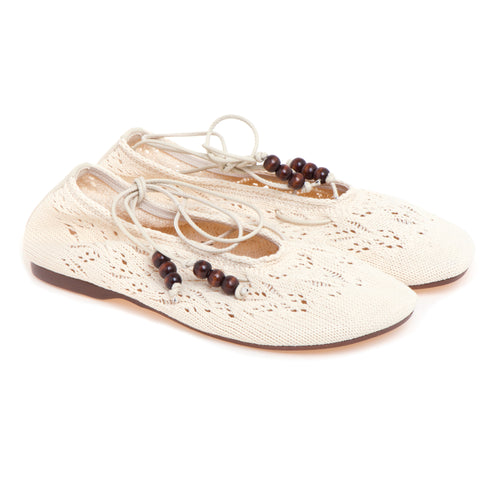 Ballerina Alohas "Rosemary" in crochet con allacciatura in caviglia - 2