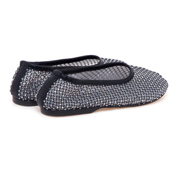 Ballerina Alohas "Lorain" in tessuto retinato con microstrass - 3