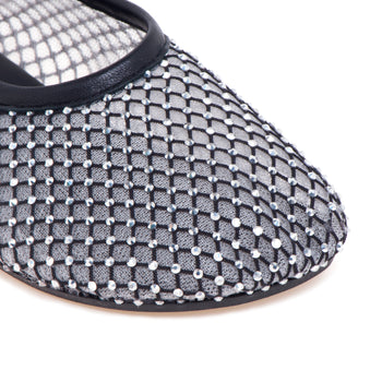 Ballerina Alohas "Lorain" in tessuto retinato con microstrass - 4