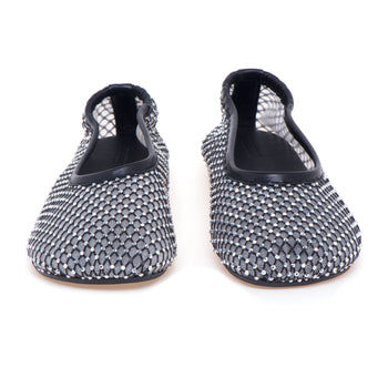 Ballerina Alohas "Lorain" in tessuto retinato con microstrass - 5