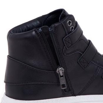 Sneaker in pelle con cinturini e maxi-platform - 4