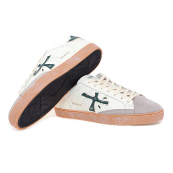 Sneaker Premiata Steven in pelle e camoscio - 4