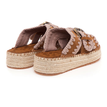 Ciabatta MOU in suede con fascia e fibbia - 3