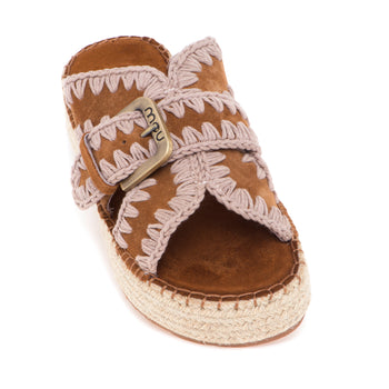 Ciabatta MOU in suede con fascia e fibbia - 4