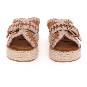 Ciabatta MOU in suede con fascia e fibbia - 5