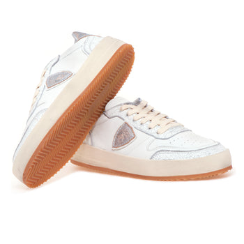 Sneaker Philippe Model "Nice" in pelle con inserti cracklè - 4