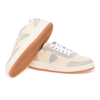 Sneaker Philippe Model "Nice" in pelle e camoscio - 4