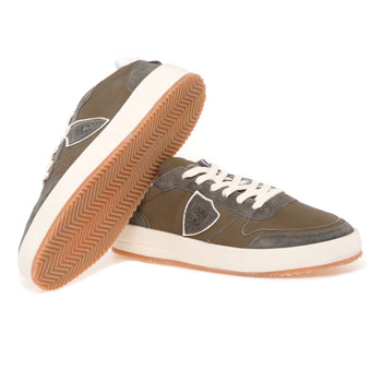 Sneaker Philippe Model "Nice" in pelle e camoscio - 4
