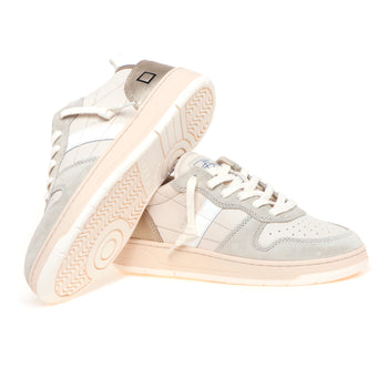 Sneaker D.A.T.E. "court shiny" in pelle e camoscio con inserti laminati - 4