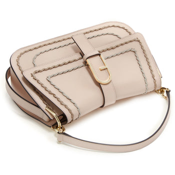 Borsa a mano Furla Flow in pelle con infilature a contrasto e tracolla - 5