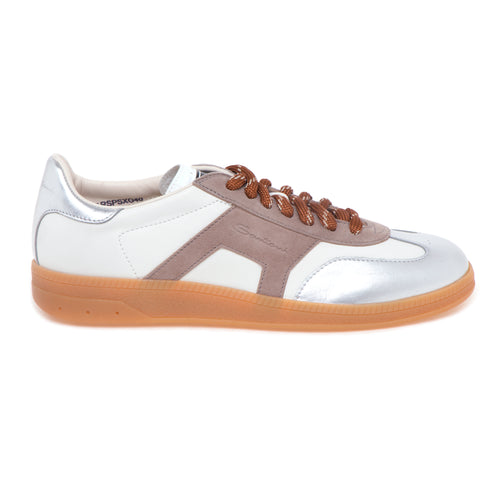 Sneaker Santoni DBS Olympic in pelle e camoscio