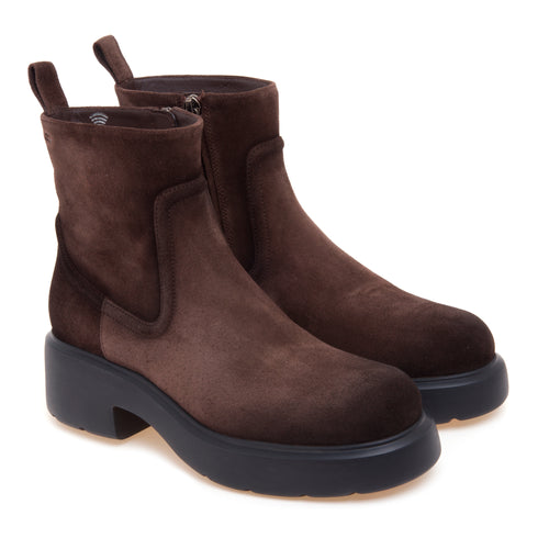 Tronchetto Santoni in camoscio con platform - 2