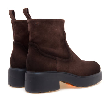Tronchetto Santoni in camoscio con platform - 3