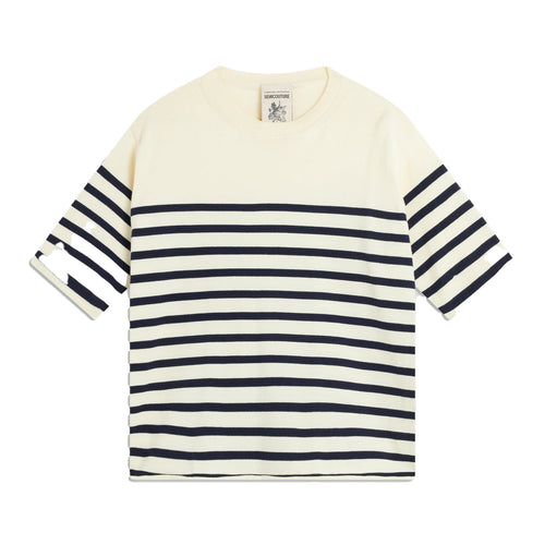 Semicouture maglia ombeline in cotone a righe