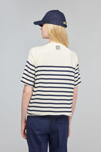 Semicouture maglia ombeline in cotone a righe - 4