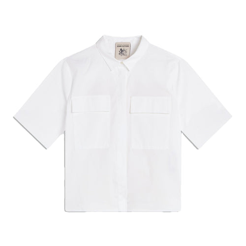 Semicouture camicia Elea in cotone a manica corta