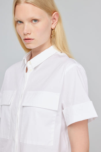 Semicouture camicia Elea in cotone a manica corta - 4