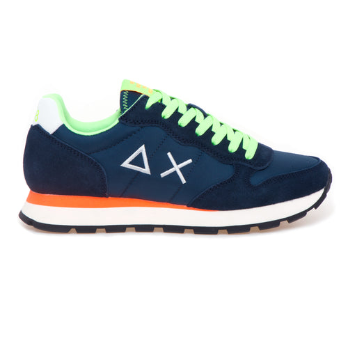 Sneaker SUN68 Tom Solid Fluo in camoscio e tessuto