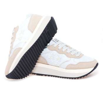 Sneaker Big Ally Flower in camoscio e tessuto ricamato - 4