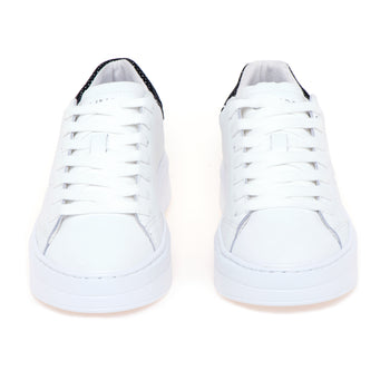 Sneaker SUN68 Grace in pelle con talloncino strass - 5