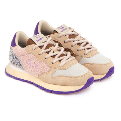 Sneaker SUN68 Ally Winter Suede con inserti in velluto e teddy - 2