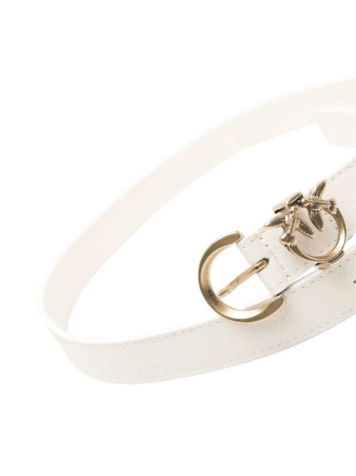 Cintura Pinko in pelle martellata con logo Love Birds in metallo - 2