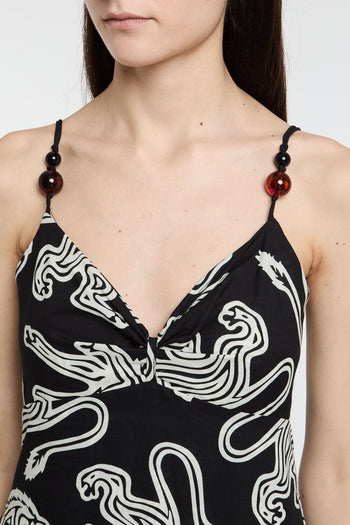 Abito lunco Dixie con stampa tribale - 7